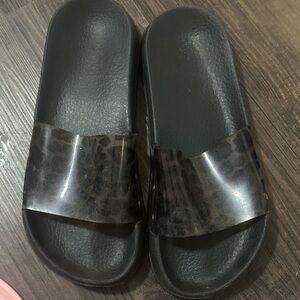 Black Slide Sandals